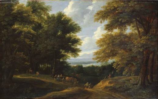 Forest Landscape with Travellers and Cattle