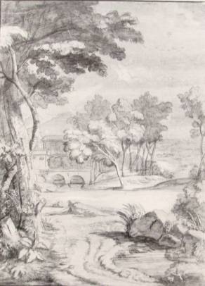A Wooded River Landscape with a Bridge and a Palace