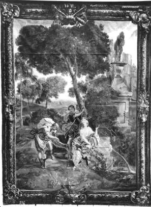 Silvio Rewards His Dog Melampo While Dorinda Watches the Scene (from the Series of Pastor Fido)