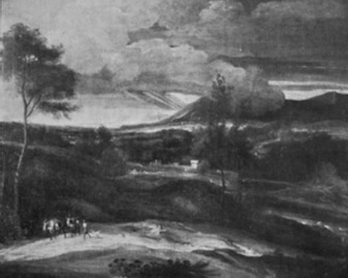 Italianate Landscape with two Donkeys and their Driver