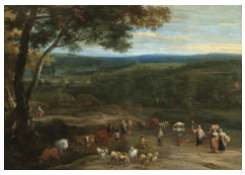 Work 1136: An Extensive Landscape with Figures 