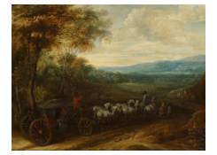 Work 2029:  Carriage with Six Horses in a Landscape