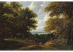Forest Landscape with Travellers and Cattle