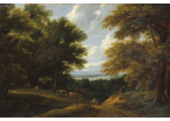 Work 5037: Forest Landscape with Travellers and Cattle