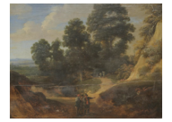 Work 5040: Wooded landscape with figures on a path