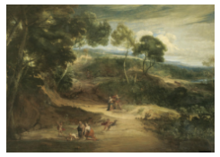 Work 5097: A Wooded Landscape with Nymphs and Putti 
