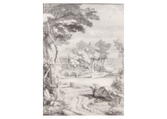 Work 5118: A Wooded River Landscape with a Bridge and a Palace