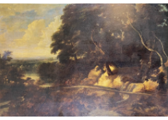 Work 5135: Extensive Landscape with Figures Walking Along a Path