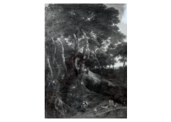Work 5166: Sheperds and their Flock in a Wooded Landscape