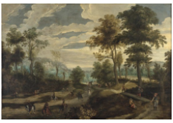 Work 5199: Travelers and a Convoy in a Landscape