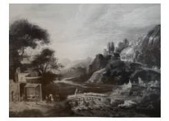 An Extensive Landscape with Figures Resting at a Inn