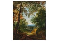 Forest Landscape with Wanderers