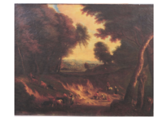 paintings CB:655 Wooded Landscape with Figures