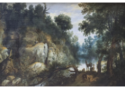 Work 6769: River Landscape with Animals and Saint Onofre