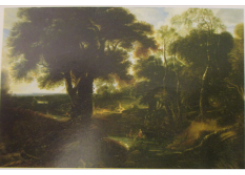 Work 823: A wooded Landscape with Peasants watering Horses at a Stream